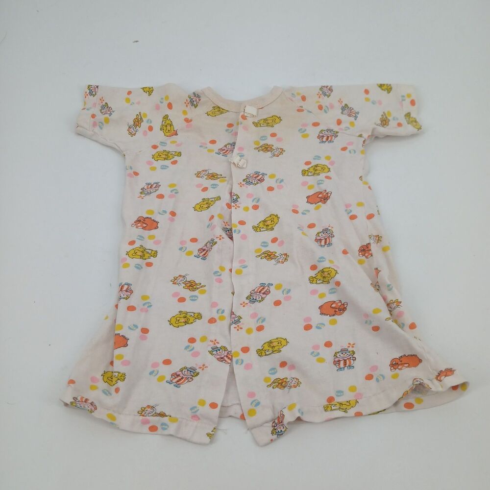 Vintage Baby Romper Sunsuit Floral Animal Print Size 9M